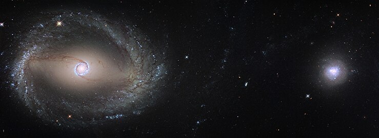 Εικόνα των γαλαξιών NGC 1512 και NGC 1510.[6]