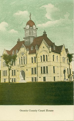 The Oconto County Courthouse, circa 1910
