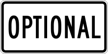 Sign saying "optional"