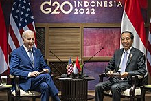 Joko Widodo and US President Joe Biden at the 2022 G20 summit in Bali, 14 November 2022 P20221114AS-0411 (52650920511).jpg