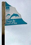 Panneau indicateur de la plage du Pont d'Yeu