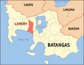 Lemery na Batangas Coordenadas : 13°55'N, 120°53'E