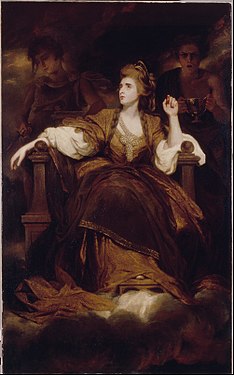 Дж. Рейнольдс «Сара Сиддонс в образе музы Трагедии» (1783).