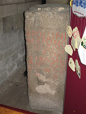 Inscription romaine dédiée à Apollon Maponos en Grande-Bretagne.