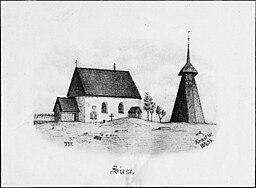 Kyrkan på teckning 1893.