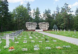 Cemetery of the victims of the German massacre of Poles from 1940 in Skłoby