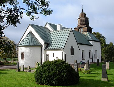 Kyrkan från sydost.