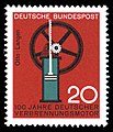 Briefmarke der Deutschen Bundespost von 1964: 100 Jahre deutscher Verbrennungs­motor