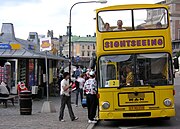 Sightseeingbuss i Stockholm.