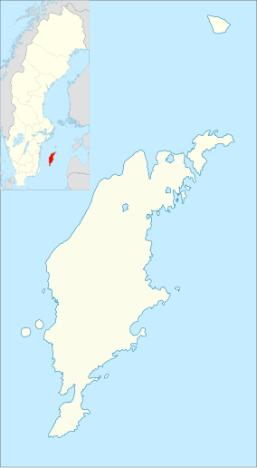 Map showing the location of Gotska Sandön National Park Gutniska Sandåi Nationalpark (Gutnish)