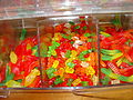 Swedish Fish, gummi bears and gummi worms (a balanced diet of gummies)