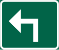 Richtung, linksweisend (auf Europastraßen)