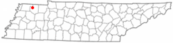 Location of Martin, Tennessee