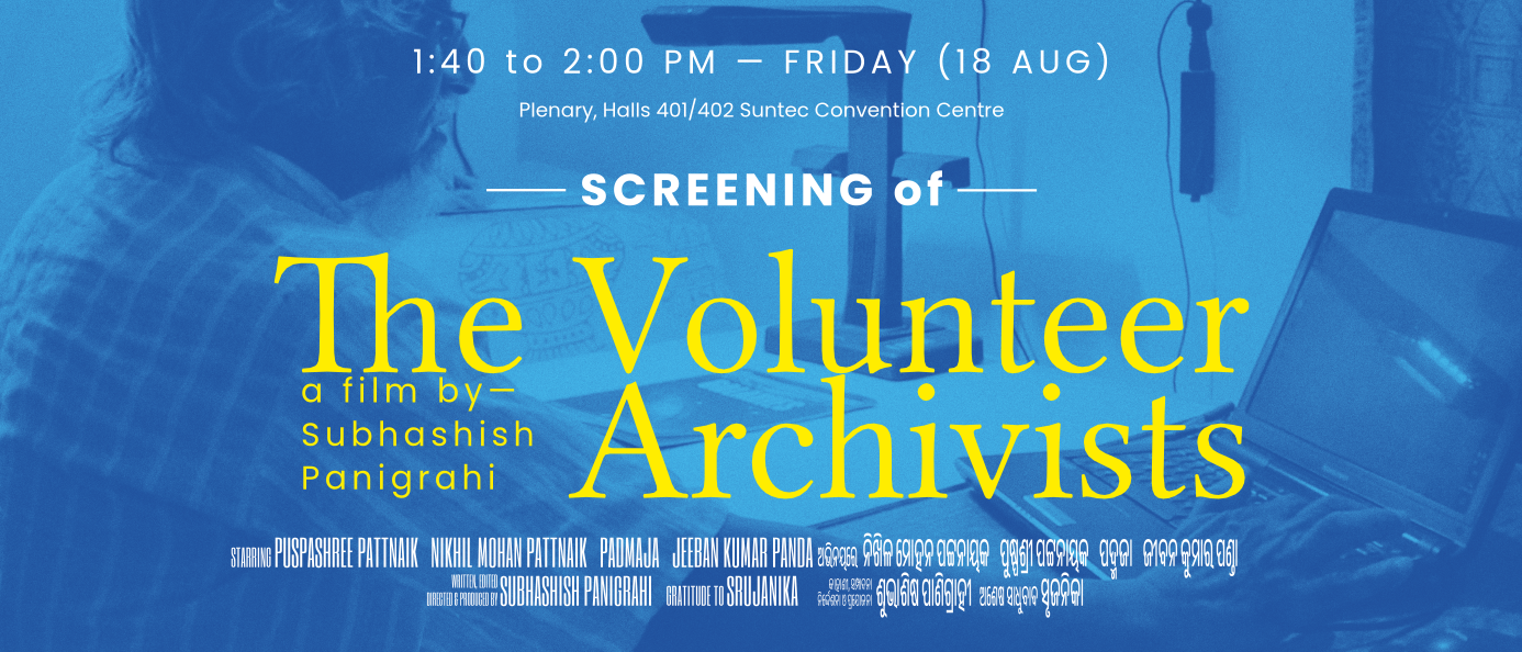 Poster of documentary The Volunteer Archivists for screening at Wikimania 2023 Singapore