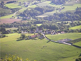 Vue du village depuis le Belvedère du Grand Bec