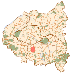 Kart over Villejuif