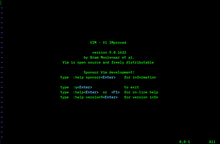 The opening screen of Vim
