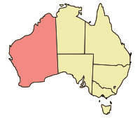 Location of WA in Australia