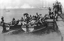 Emden
's landing party going ashore on Direction Island; the three-masted Ayesha is visible in the background Wn21-13.jpg