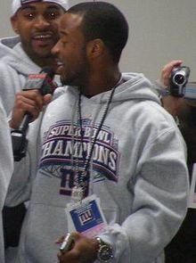 New York Giants' wide receiver Sinorice Moss at the Giants' Super Bowl parade, February 5, 2008 !SIN MOSS.jpg