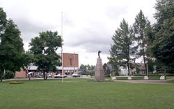 Freedom monument in the central square