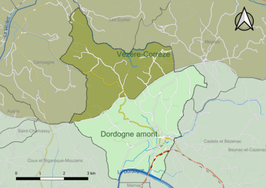 Carte en couleur présentant le(s) SAGE couvrant le territoire communal