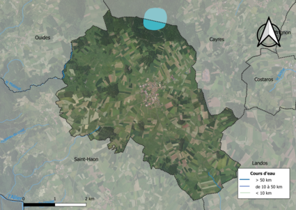 Vue aérienne du territoire communal.