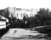 Le pavillon de commandement en 1866, quelques années après sa construction.