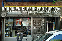 The outside of The Brooklyn Superhero Supply C...