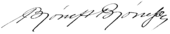 Signature de Bjørnstjerne Bjørnson