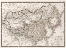French map from 1821 showing Sakhalin as part of Qing Empire Carte Generale de l'Empire Chinois et du Japon.png
