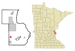 Location of the city of Stacywithin Chisago County, Minnesota