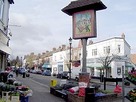 Plaatsbord Claygate.