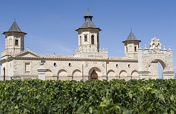 Le château vu des vignes.