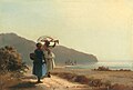 『セント・トーマス島の海岸で話をする2人の女』1856年。油彩、キャンバス、27.7 × 41 cm。ナショナル・ギャラリー（ロンドン）[21]。