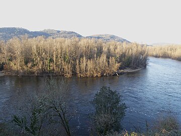 La Dordogne vue depuis le lieu-dit les Mondoux.