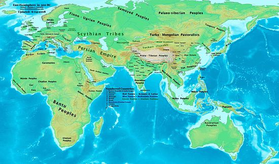 Map of the Eastern Hemisphere in 500 BC, the end of the sixth century BC. East-Hem 500bc.jpg