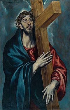 Le Christ portant la croix (en), Le Greco, 1590-1595, version du musée national d'Art de Catalogne.