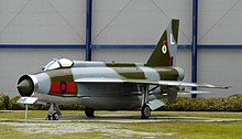Lightning F.6 at the Museum of Aviation, Warner Robins, Georgia, United States, now on display at Pima Air & Space Museum in Tucson, Arizona English Electric Lightning F.6, Warner-Robbins Air Museum, Georgia.jpg
