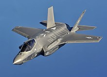 The USAF Lockheed Martin F-35A F-35A flight (cropped).jpg