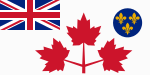 The Canadian Army Battle Flag; command flag 1939-1944. No other command flag was authorised for use until 1989. Flag of the Canadian Army (1939-1944).svg