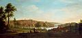 View of Drogheda, from Ballsgrove, oil-on-canvas, 28 x 60 inches.