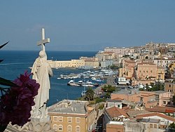 Gaeta's historic quarter from Monte Orlando.