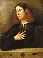 Джорджоне (можливо, портрет поета Антоніо Броккардо), 1510, Музей образотворчих мистецтв (Будапешт)