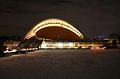 Haus der Kulturen der Welt in Berlin bei Nacht