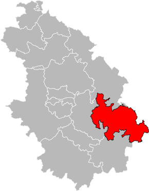 Kanton na mapě departementu Haute-Marne