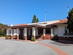 Hyatt Hotel Canberra entrance.jpg