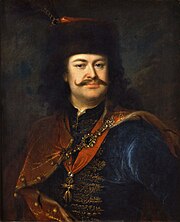 Francis Rakoczi, leader of the 1703-1711 Hungarian revolt; funded by France, this was a major distraction for Austria II. Rakoczi Ferenc Manyoki.jpg