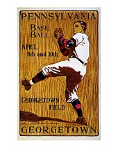 University of Pennsylvania versus Georgetown Baseball Program circa 1901 John E Sheridan Pennsylvania Georgetown Baseball c1901.jpg