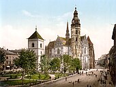 Sint-Elisabethkathedraal in Košice omstreeks 1900.